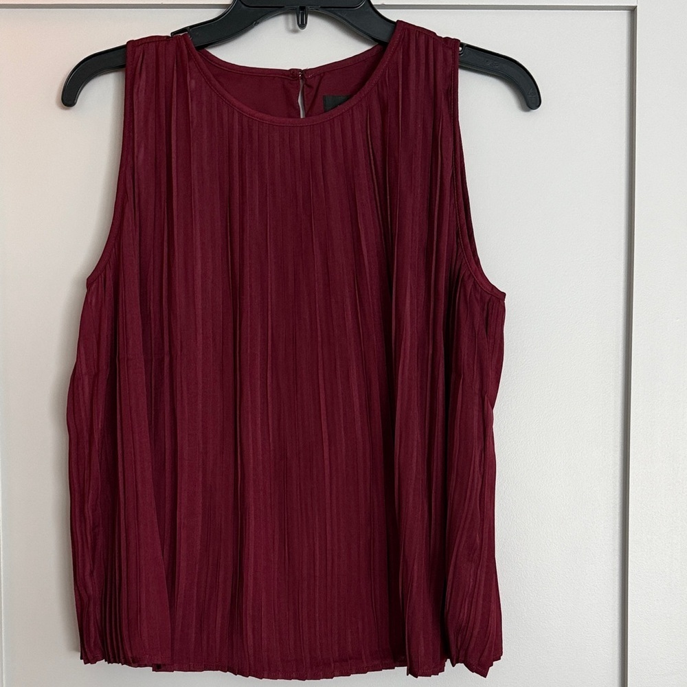 Banana Republic Deep Red Sleeveless Blouse